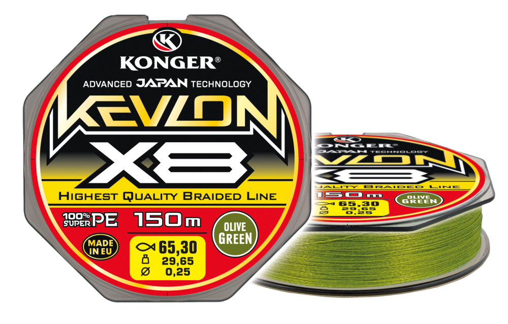 KONGER PLECIONKA X8 KEVLON OLIVE GREEN 0,12mm 150m