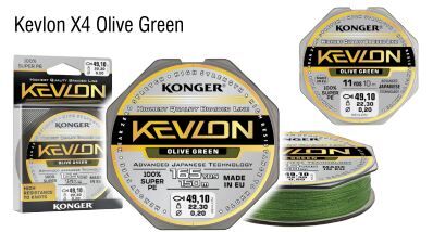 KONGER PLECIONKA KEVLON X4 OLIVE GREEN 150m 0,20mm