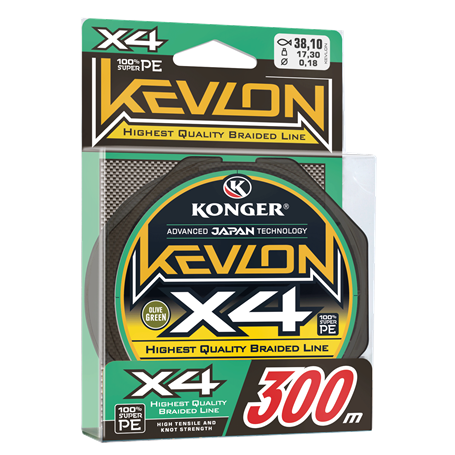 KONGER PLECIONKA KEVLON BLACK X4 0,20mm 300m