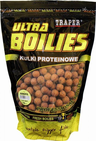 TRAPER KULKI PROTEINOWE ULTRA 1kg 16mm KONOPIE