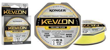 KONGER PLECIONKA KEVLON X4 YELLOW FLUO 150m 0,14mm