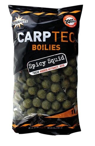 DYNAMITE BAITS KULKI CARP TEC 1kg 15mm SPICY SQUID