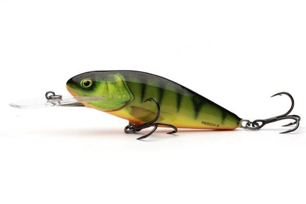 SALMO WOBLER PERCH DEEP RUNNER 8 HOT PERCH