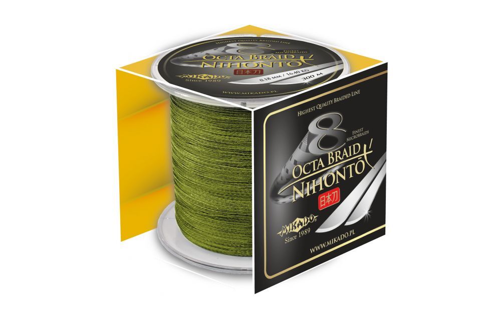 MIKADO PLECIONKA NIHONTO 8 BRAID GREEN 300m 0,12mm