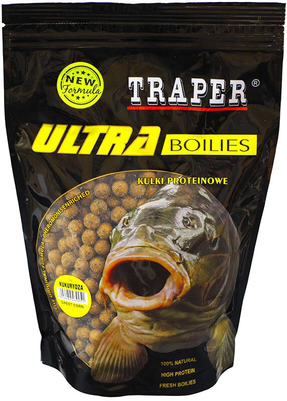 TRAPER KULKI PROTEINOWE ULTRA 500g 16mm KUKURYDZA