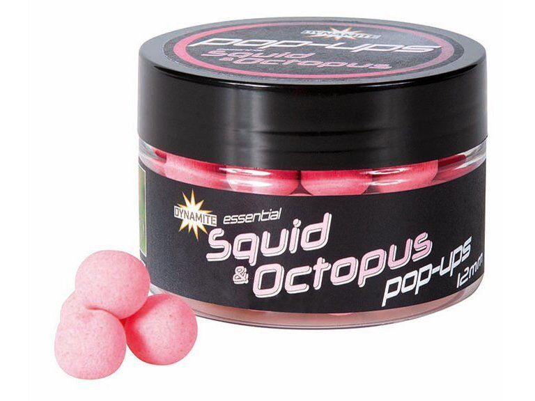 DYNAMITE BAITS FLURO POP-UPS 12mm SQUID OCTOPUS