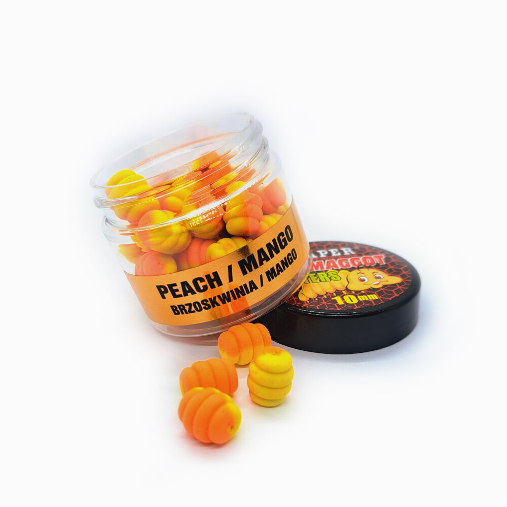 TRAPER MF WAFTERS MAGGOT 10mm 25g BRZOSKWINIA MANGO