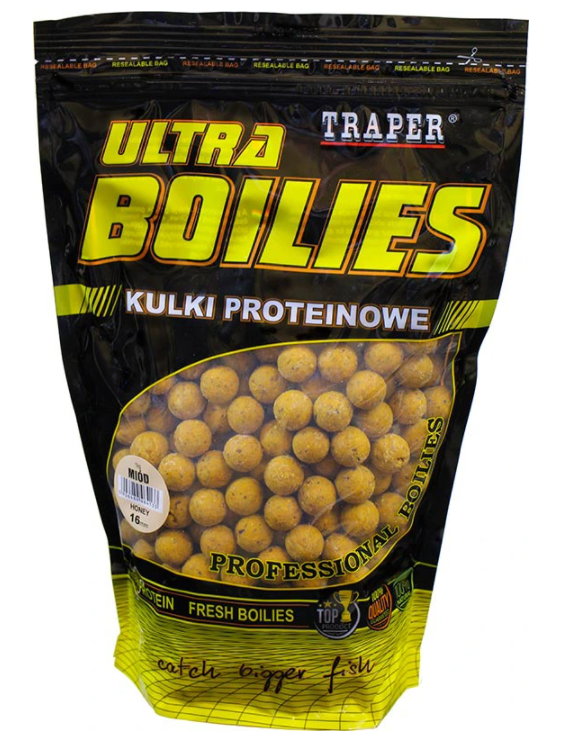 KULKI PROTEINOWE TRAPER ULTRA 16mm 1kg MIÓD