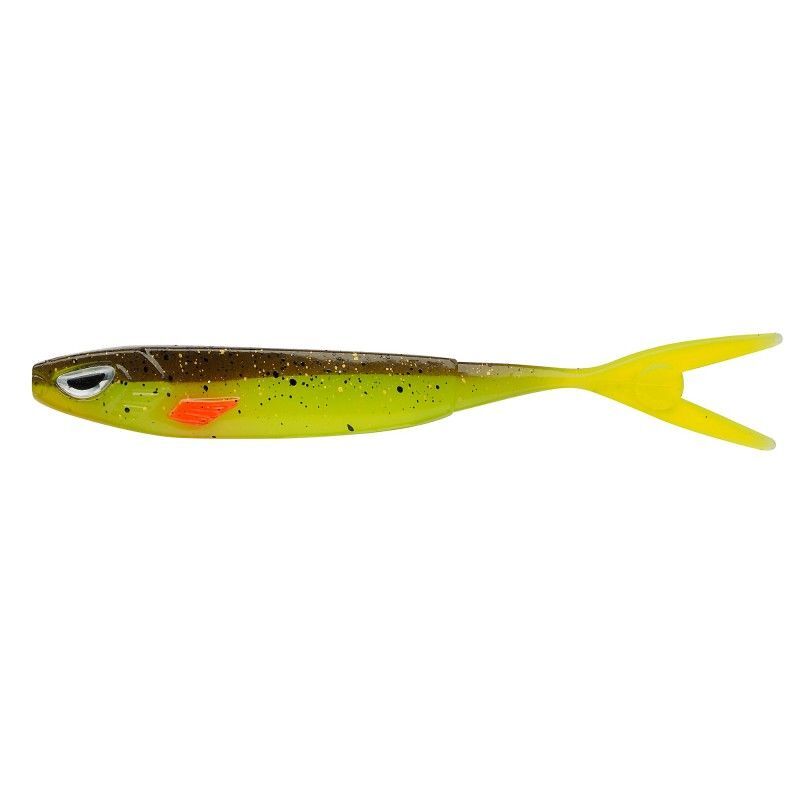 BERKLEY PRZYNĘTA GUMOWA SICK VAMPER 9cm BROWN CHARTREUSE