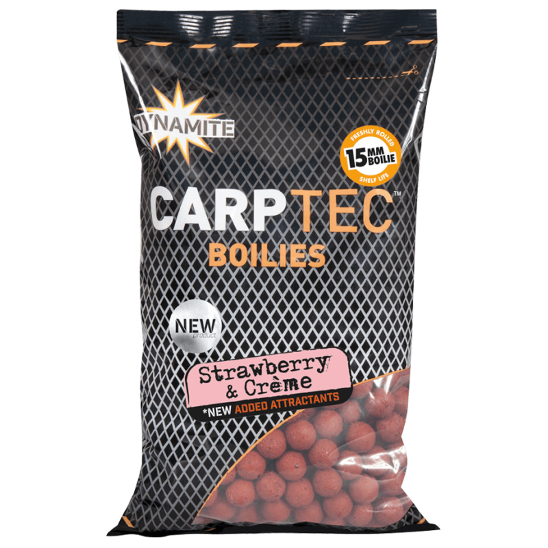 DYNAMITE BAITS CARPTEC KULKI 1,8kg 15mm STRAWBERRY CREAM