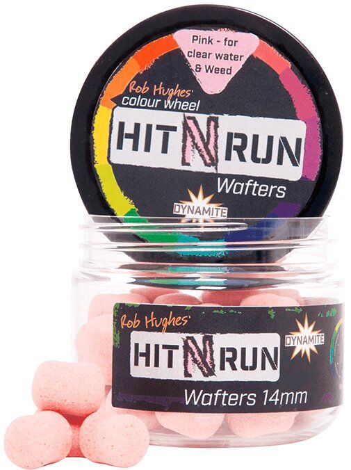 DYNAMITE BAITS HIT N RUN 14mm WAFTER PASTEL PINK