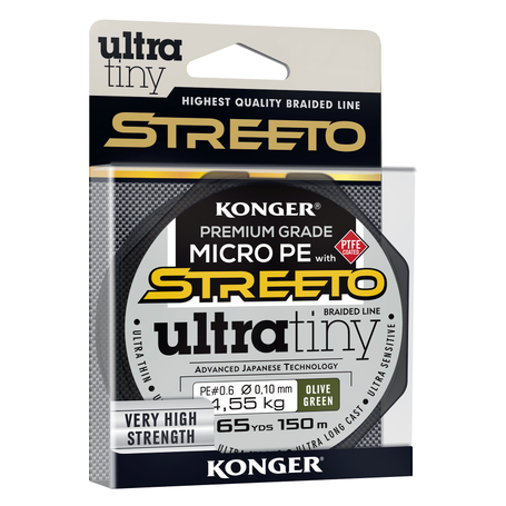 KONGER PLECIONKA ULTRA TINY OLIVE STREETO 150m 0,06mm