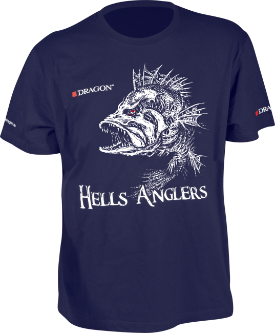 DRAGON KOSZULKA HELLS ANGLERS OKOŃ GRANAT L