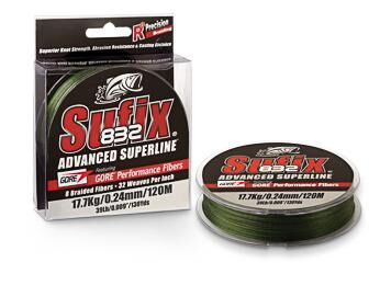 PLECIONKA SUFIX ADVANCED SUPERLINE 832 0,15mm 120m 9,2kg ZIELONA