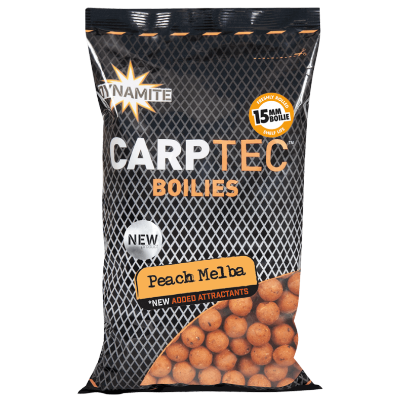 DYNAMITE BAITS CARPTEC KULKI 1,8kg 15mm PEACH MELBA